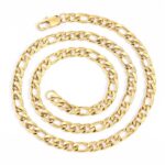 Stainless Steel Figaro Chain Titanium Steel 18K Gold Plating Hip Hop Men's Necklace - Image 7