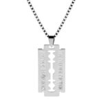 Hip Hop Stainless Steel Blade Necklace Pendant - Image 5