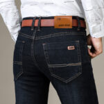 Men's Stretch Slim Straight Business Casual Jeans - Image 5