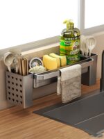 Rag Drain Rack Kitchen Sink Storage Shelf - Image 7