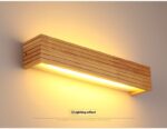 Solid Wood LED Light Bathroom Dressing Table Mirror Cabinet Light - Image 3