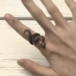 New Snake Bone Ring Goth Punk Set