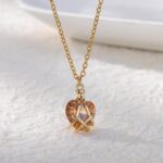 Diamond Castle Necklace Zircon Crystal Heart-shaped Female Pendant - Image 5