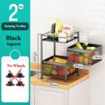Vegetable Storage Basket Rack With Wheels - Image 3