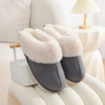 Winter Warm Plush Home Slippers Indoor Fur Slippers Women Soft Lined Cotton Shoes Comfy Non-Slip Bedroom Fuzzy House Shoes Women Couple - Image 8