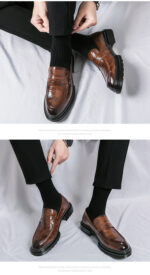 Plus Size Men's Slip-on Platform Slip-on Loafers - Image 2