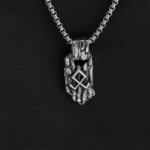 Retro Nordic Men's Stainless Steel Pendant Personalized Viking Rune Necklace Pendant - Image 2