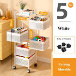 Vegetable Storage Basket Rack With Wheels - Image 7