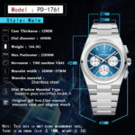 Mens Fashion Blue Quartz Waterproof Chronograph Watch - Image 7