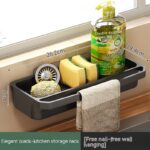 Rag Drain Rack Kitchen Sink Storage Shelf - Image 4