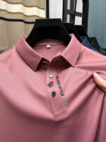 Summer Polo Shirt Business Casual Seamless Ice Silk - Image 2