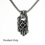 Retro Nordic Men's Stainless Steel Pendant Personalized Viking Rune Necklace Pendant - Image 9