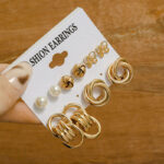 C-shaped Creative Retro Pearl Earrings - Image 2