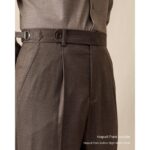 High Waist Suit Pants Men's Spring And Summer Straight - Image 4